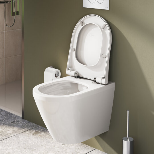 VitrA Metropole Round Slim Yavaş Kapanır Klozet Kapağı, Kolay Sökülebilir, Tek Kat Görünümlü, Mat Bej, 231-420R009 - 2