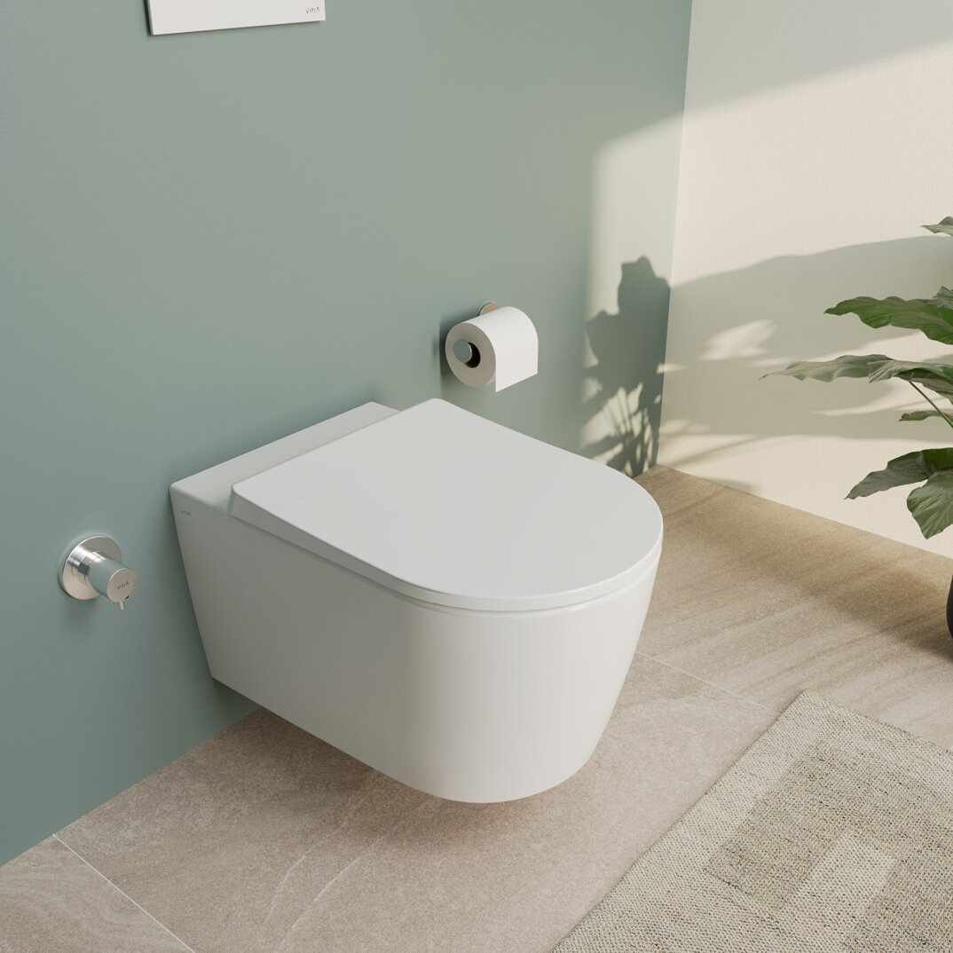 VitrA Metropole Round Süper Slim Yavaş Kapanır Klozet Kapağı, Kolay Sökülebilir, Mat Bej, 208-420R009 - 5