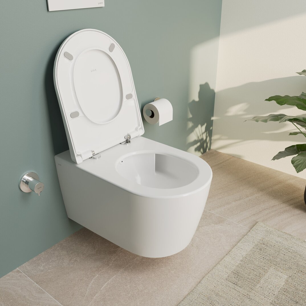 VitrA Metropole Round Süper Slim Yavaş Kapanır Klozet Kapağı, Kolay Sökülebilir, Mat Bej, 208-420R009 - 7