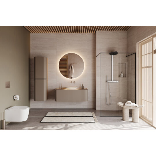 VitrA Metropole Round Süper Slim Yavaş Kapanır Klozet Kapağı, Kolay Sökülebilir, Mat Bej, 208-420R009 - 10