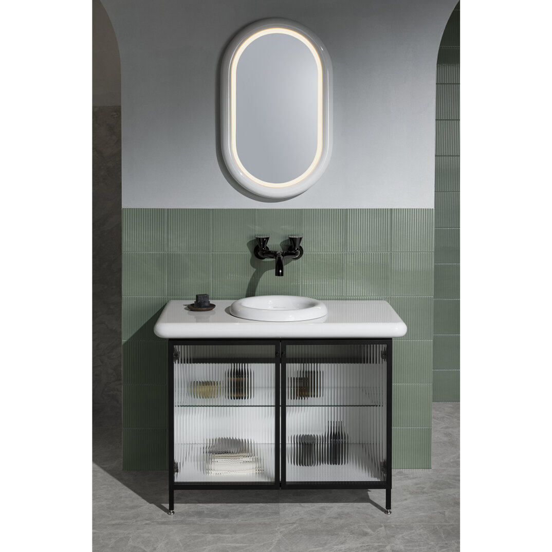 VitrA Metropole Seramik Üst Tezgah, 100 cm, Mat Kum Beji, 7544B022-1826 - 12