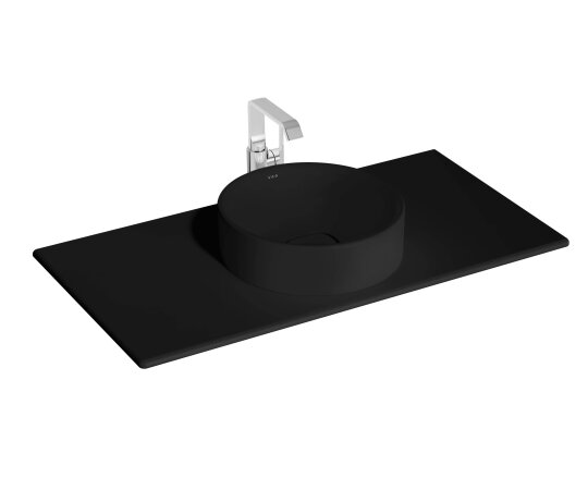 VitrA Metropole Seramik Üst Tezgah, 100 cm, Mat Siyah,7544B083-1826 - 2
