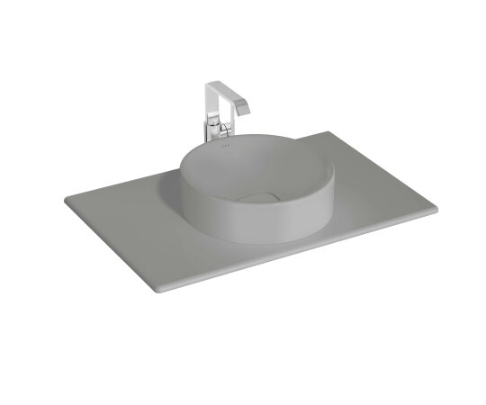 VitrA Metropole Seramik Üst Tezgah, 80 cm, Mat Taş Gri,7546B076-1826 - 2