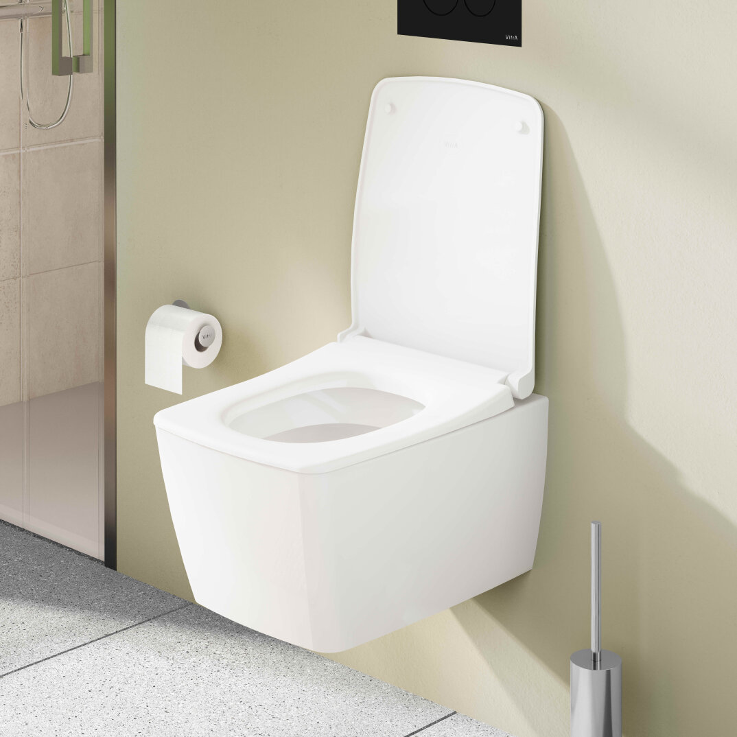 VitrA Metropole Slim Klozet Kapağı, Yavaş Kapanır, Kolay Sökülebilir, Mat Beyaz,122-401R009 - 5