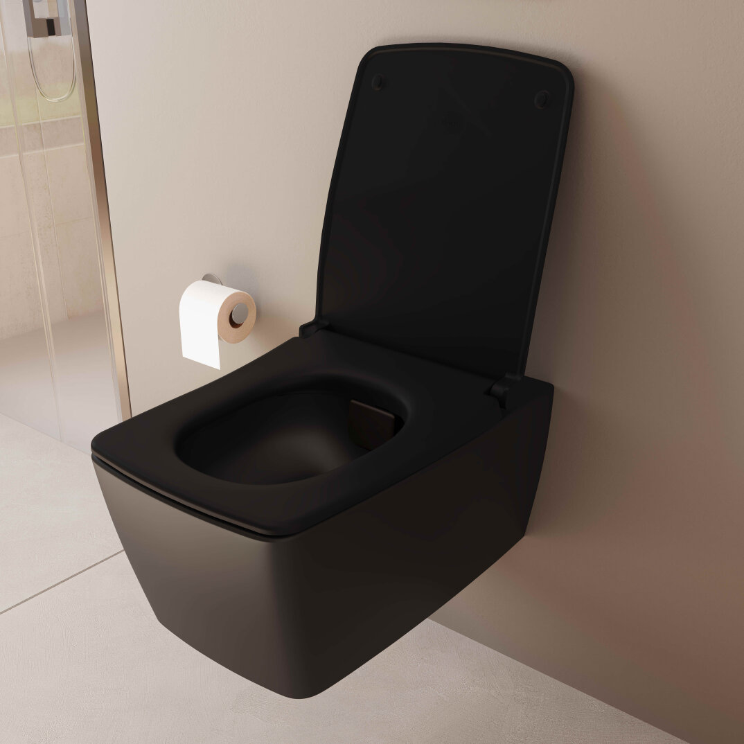 VitrA Metropole Slim Klozet Kapağı, Yavaş Kapanır, Kolay Sökülebilir, Mat Siyah,122-483R009 - 6