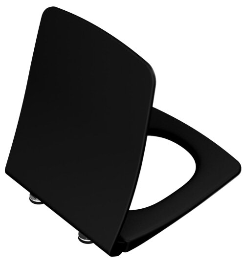 VitrA Metropole Slim Klozet Kapağı, Yavaş Kapanır, Kolay Sökülebilir, Mat Siyah,122-483R009