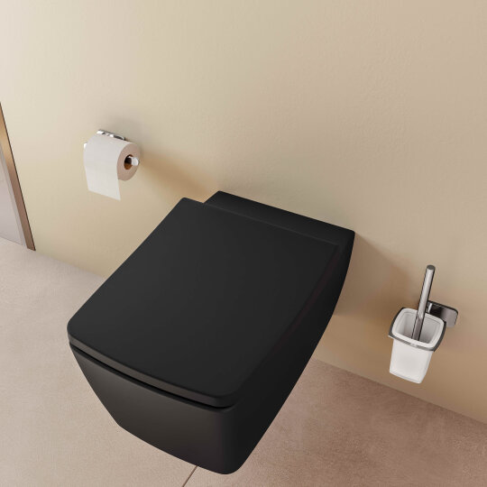 VitrA Metropole Slim Klozet Kapağı, Yavaş Kapanır, Kolay Sökülebilir, Mat Siyah,132-483R009 - 5