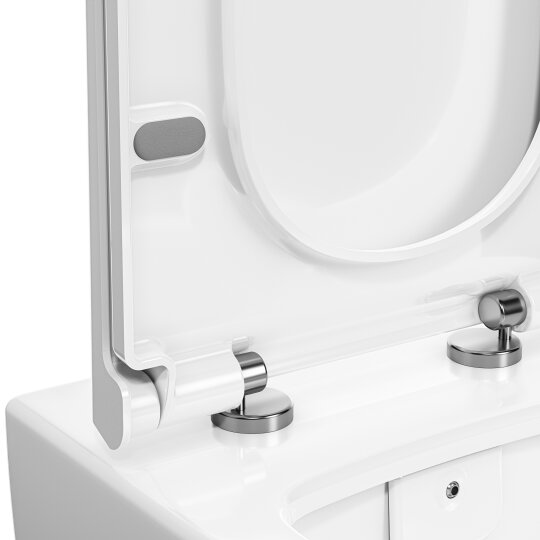 VitrA Metropole Slim Klozet Kapağı, Yavaş Kapanır, Kolay Sökülebilir, Parlak Siyah, 132-070R009 - 3
