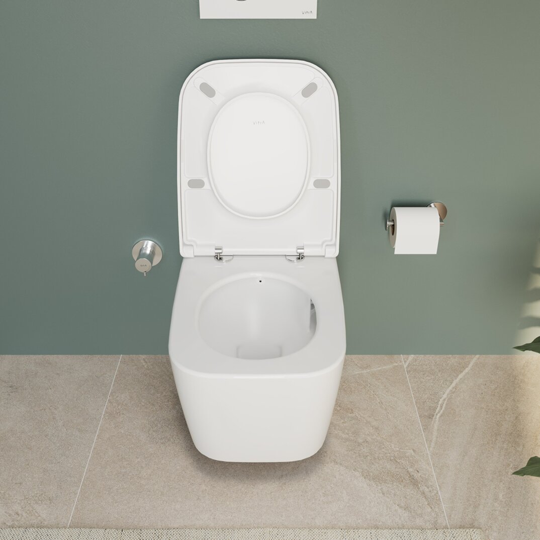 VitrA Metropole Square QuantumFlush Kanalsız Duvara Tam Dayalı Yerden Tek Klozet, 56 cm, 7907B403-0090 - 4