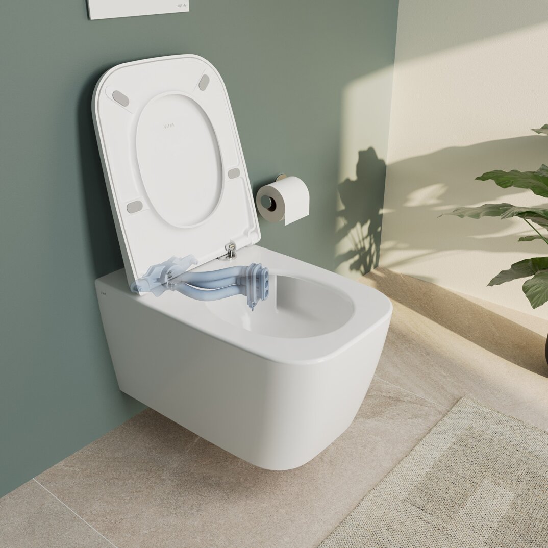 VitrA Metropole Square QuantumFlush Kanalsız Duvara Tam Dayalı Yerden Tek Klozet, 56 cm, 7907B403-0090 - 5