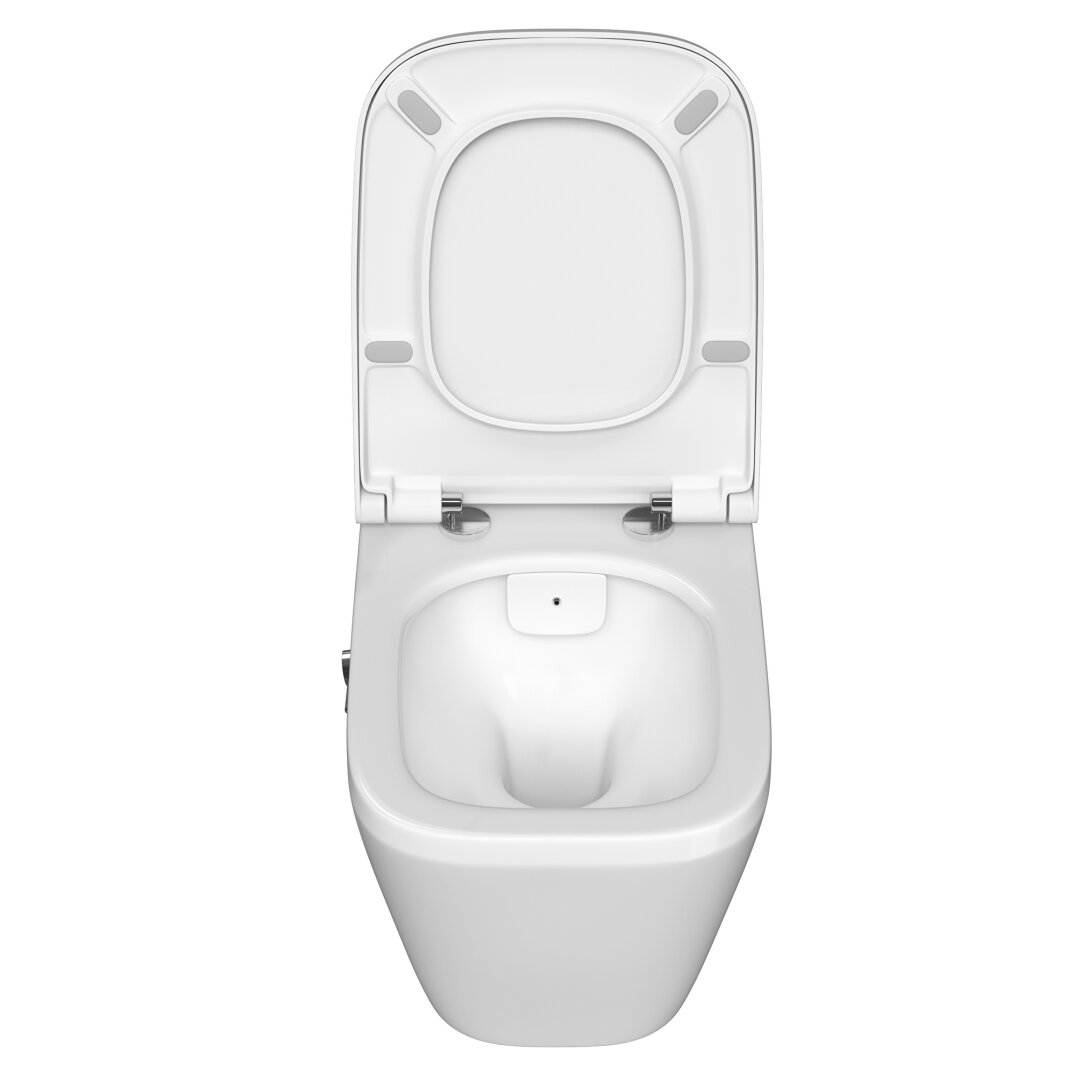 VitrA Metropole Square Slim Yavaş Kapanır Klozet Kapağı, Kolay Sökülebilir, Mat Bej, 212-420R009 - 2
