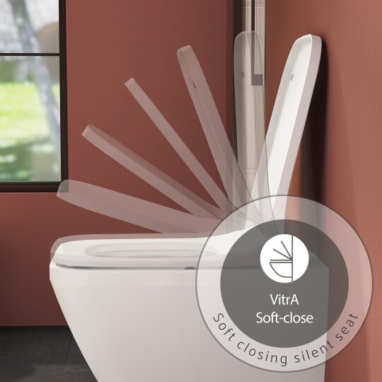 VitrA Metropole Square Slim Yavaş Kapanır Klozet Kapağı, Kolay Sökülebilir, Mat Bej, 212-420R009 - 8