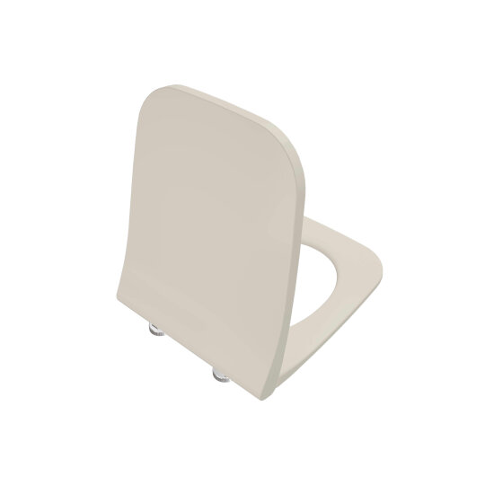 VitrA Metropole Square Slim Yavaş Kapanır Klozet Kapağı, Kolay Sökülebilir, Mat Kum Beji,212-422R009