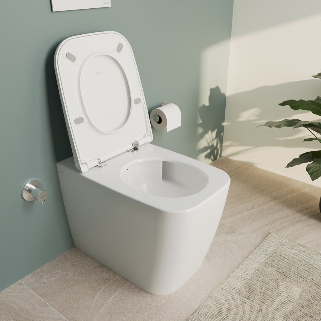 VitrA Metropole Square Süper Slim Yavaş Kapanır Klozet Kapağı, Kolay Sökülebilir, Mat Bej, 207-420R009 - 4