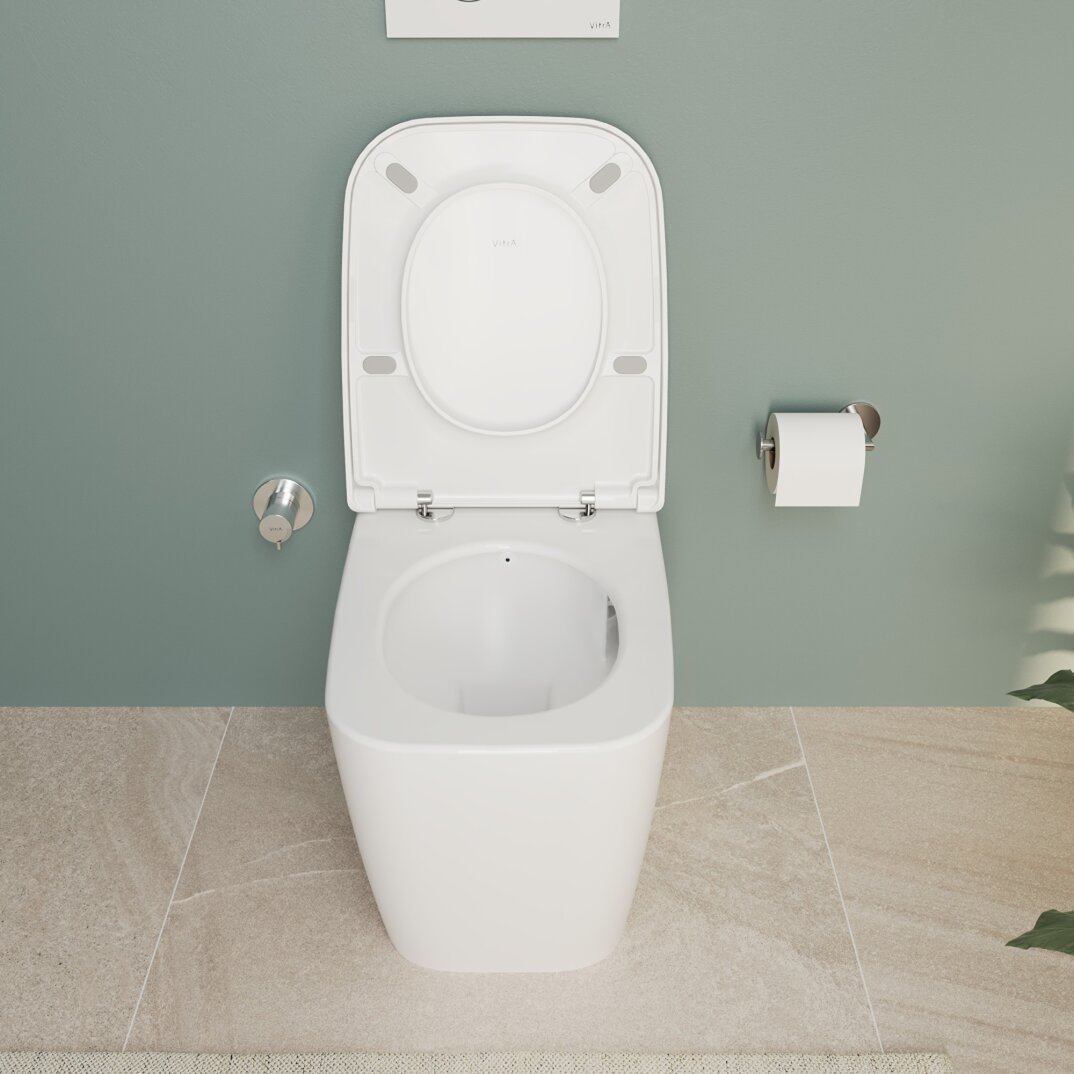 VitrA Metropole Square Süper Slim Yavaş Kapanır Klozet Kapağı, Kolay Sökülebilir, Mat Bej, 207-420R009 - 6