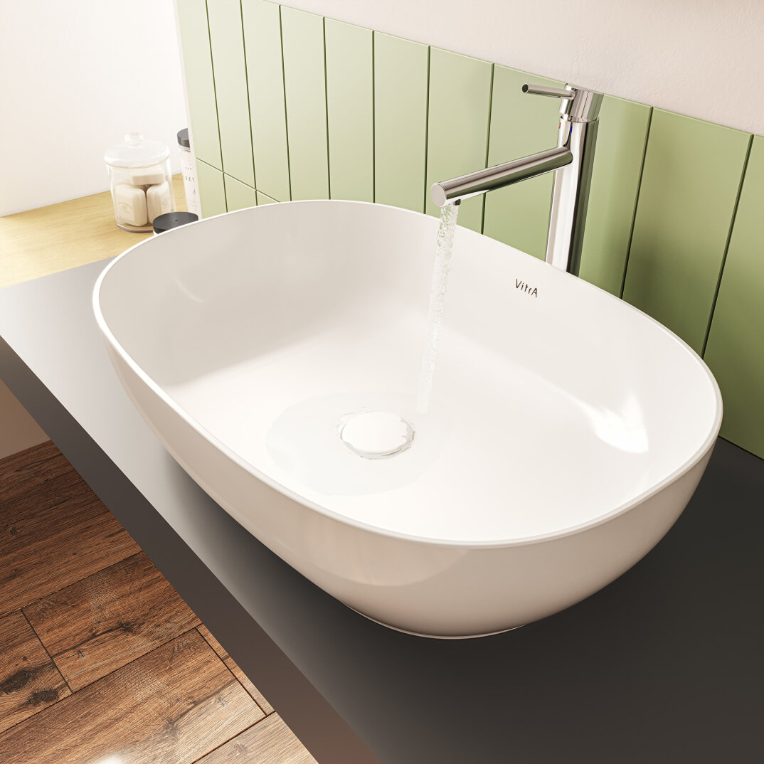 VitrA Metropole Yuvarlak Çanak Lavabo, 38 cm (Kompakt) Mat Kum Beji, 7542B422-0016 - 4