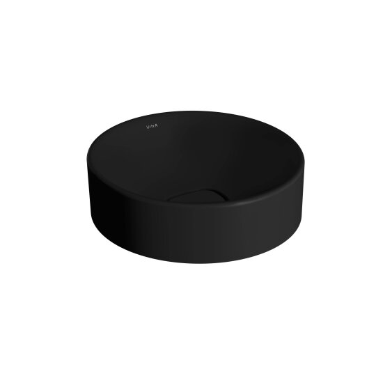 VitrA Metropole Yuvarlak Çanak Lavabo, 38 cm (Kompakt) Mat Siyah, VitrAClean,7542B483-1398