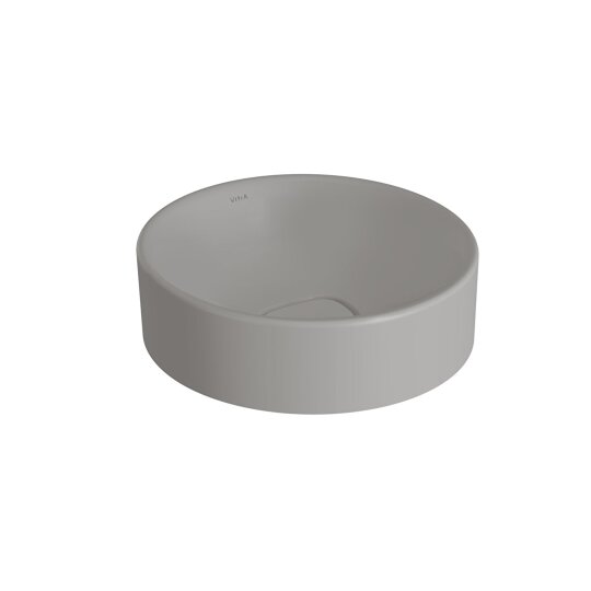 VitrA Metropole Yuvarlak Çanak Lavabo, 38 cm (Kompakt) Mat Taş Gri, VitrAClean, 7542B476-0016