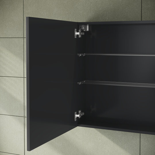 Vitra Mia Asimetrik Dolaplı Ayna, 80 cm, Parlak Antrasit 67705 - 11