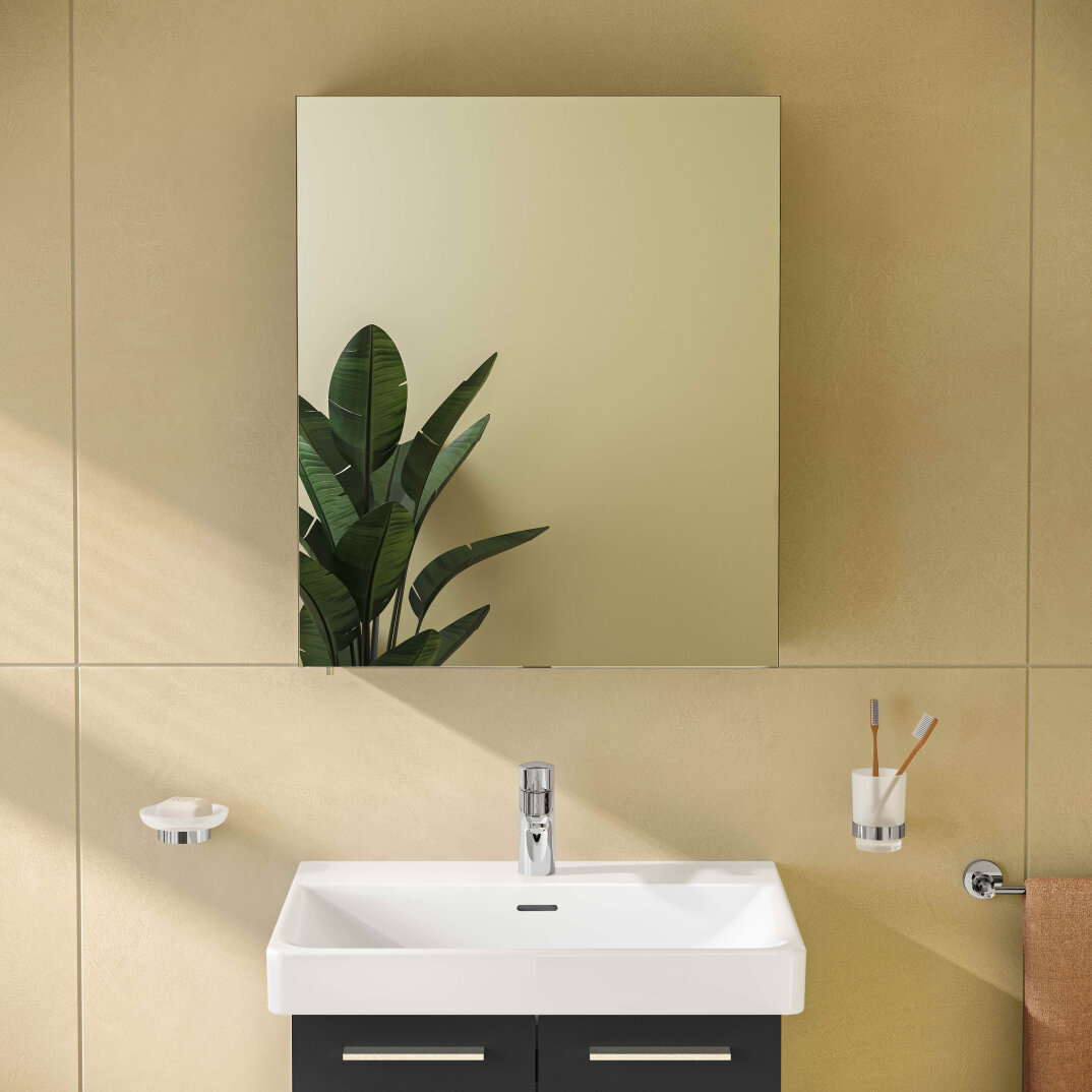 VitrA Mia Asimetrik Dolaplı Ayna (Sol), 60 cm, Parlak Antrasit, 67710 - 2