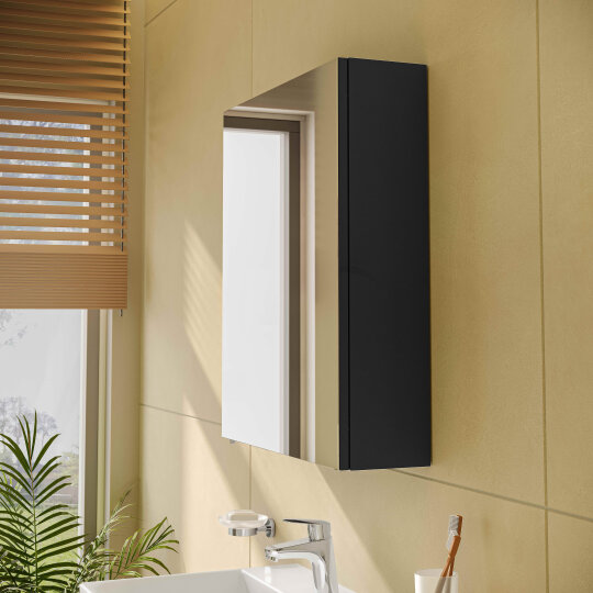 VitrA Mia Asimetrik Dolaplı Ayna (Sol), 60 cm, Parlak Antrasit, 67710 - 4