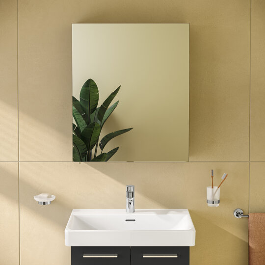 VitrA Mia Asimetrik Dolaplı Ayna (Sol), 60 cm, Parlak Antrasit, 67710 - 6
