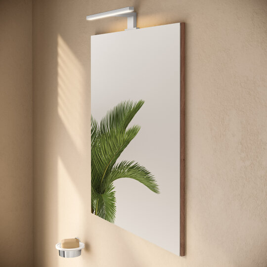 VitrA Mia Demonte Set, 60 cm, Çekmeceli, (Lavabo Dolabı, Aydınlatmalı Ayna), Altın Meşe,67092 - 15