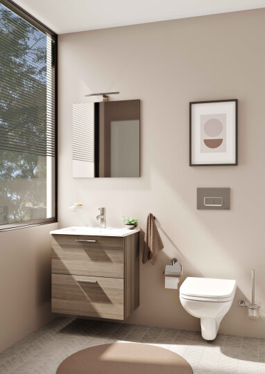 VitrA Mia Demonte Set, 60 cm, Çekmeceli, (Lavabo Dolabı, Aydınlatmalı Ayna), Cordoba,75103 - 5