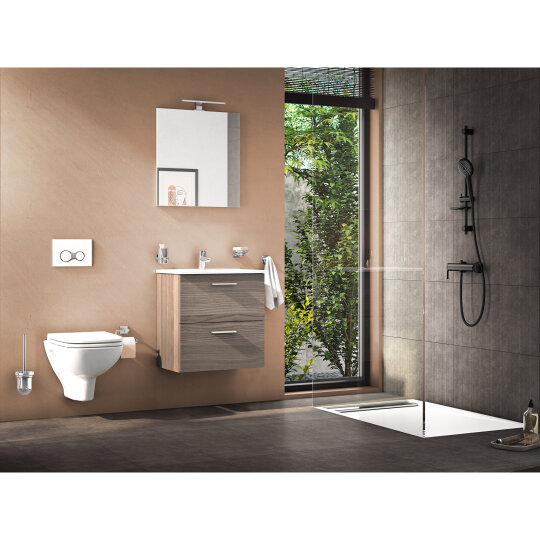 VitrA Mia Demonte Set, 60 cm, Çekmeceli, (Lavabo Dolabı, Aydınlatmalı Ayna), Cordoba,75103 - 7