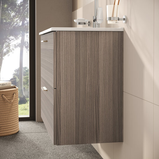 VitrA Mia Demonte Set, 80 cm, Çekmeceli, (Lavabo Dolabı, Aydınlatmalı Ayna), Cordoba,75101 - 16