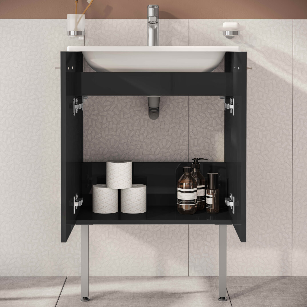 VitrA Mia Etajerli Lavabo, 59 cm,7461L003-0002 - 5