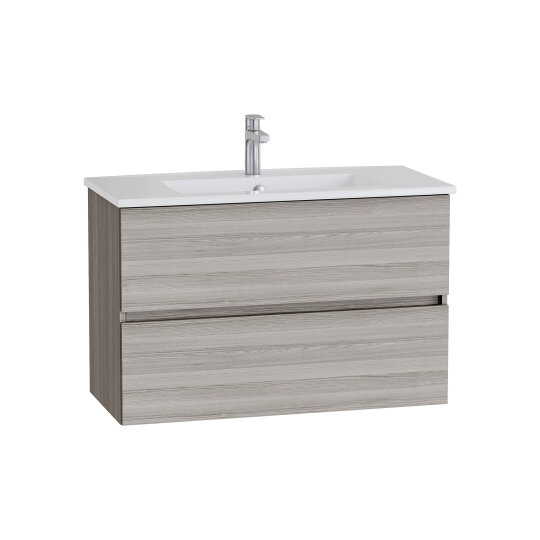 VitrA Mia Plus Square Çift Çekmeceli Lavabo Dolabı, 100 cm, Cordoba, 69804 - 2