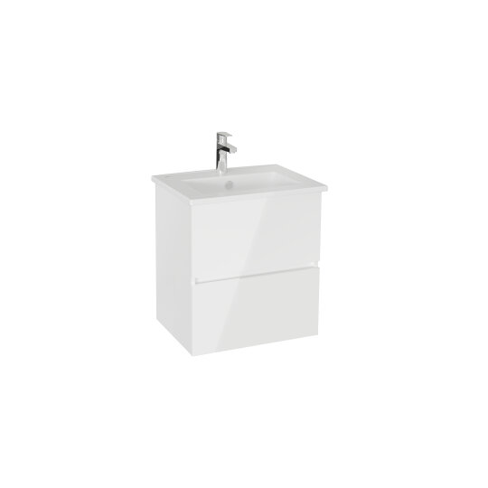 VitrA Mia Plus Square Çift Çekmeceli Lavabo Dolabı, 60 cm, Parlak Beyaz, 69730
