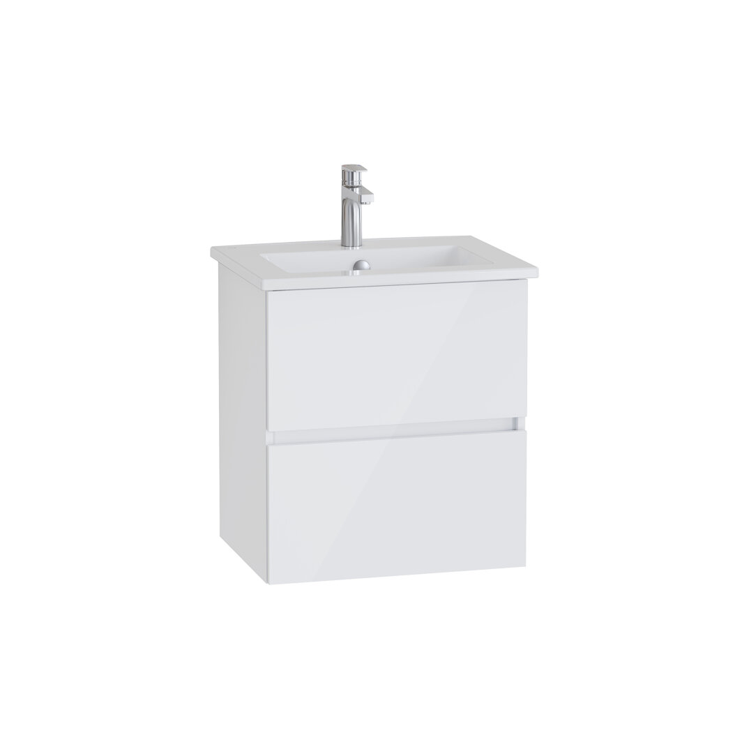 VitrA Mia Plus Square Çift Çekmeceli Lavabo Dolabı, 60 cm, Parlak Beyaz, 69730 - 2