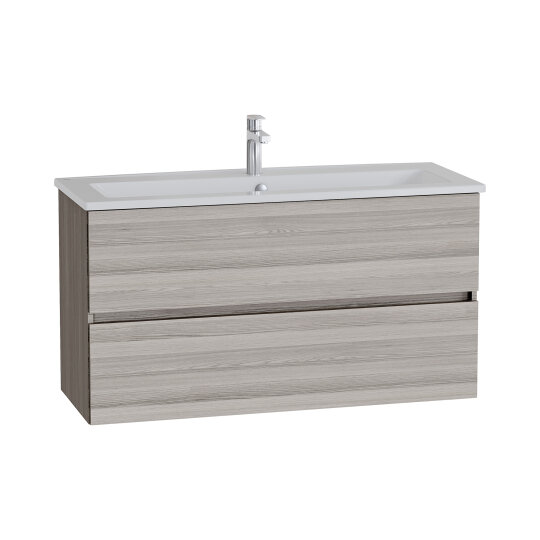 VitrA Mia Plus Square Çift Çekmeceli Lavabo Dolabı, Tek Armatür Delikli Lavabolu, 120 cm, Cordoba,80586 - 3