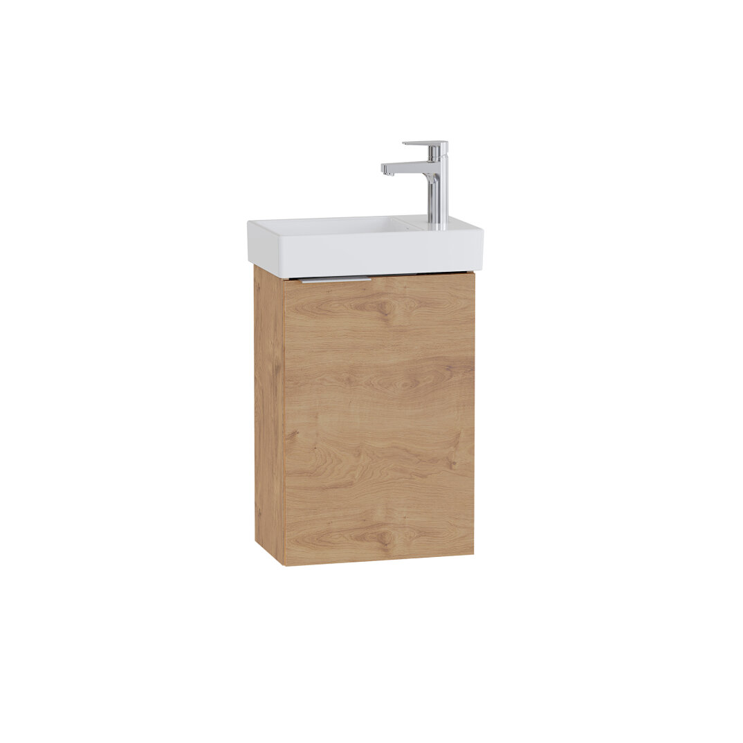 VitrA Mia Plus Square Kapaklı Lavabo Dolabı, 45 cm, Altın Meşe (Sağ), 80356 - 1