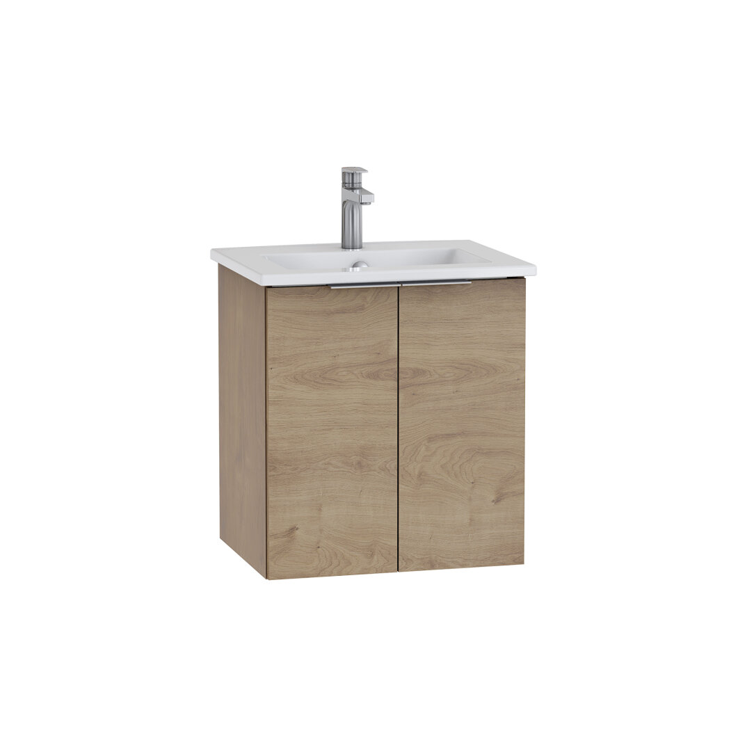 VitrA Mia Plus Square Kapaklı Lavabo Dolabı, 60 cm, Altın Meşe,69713 - 2