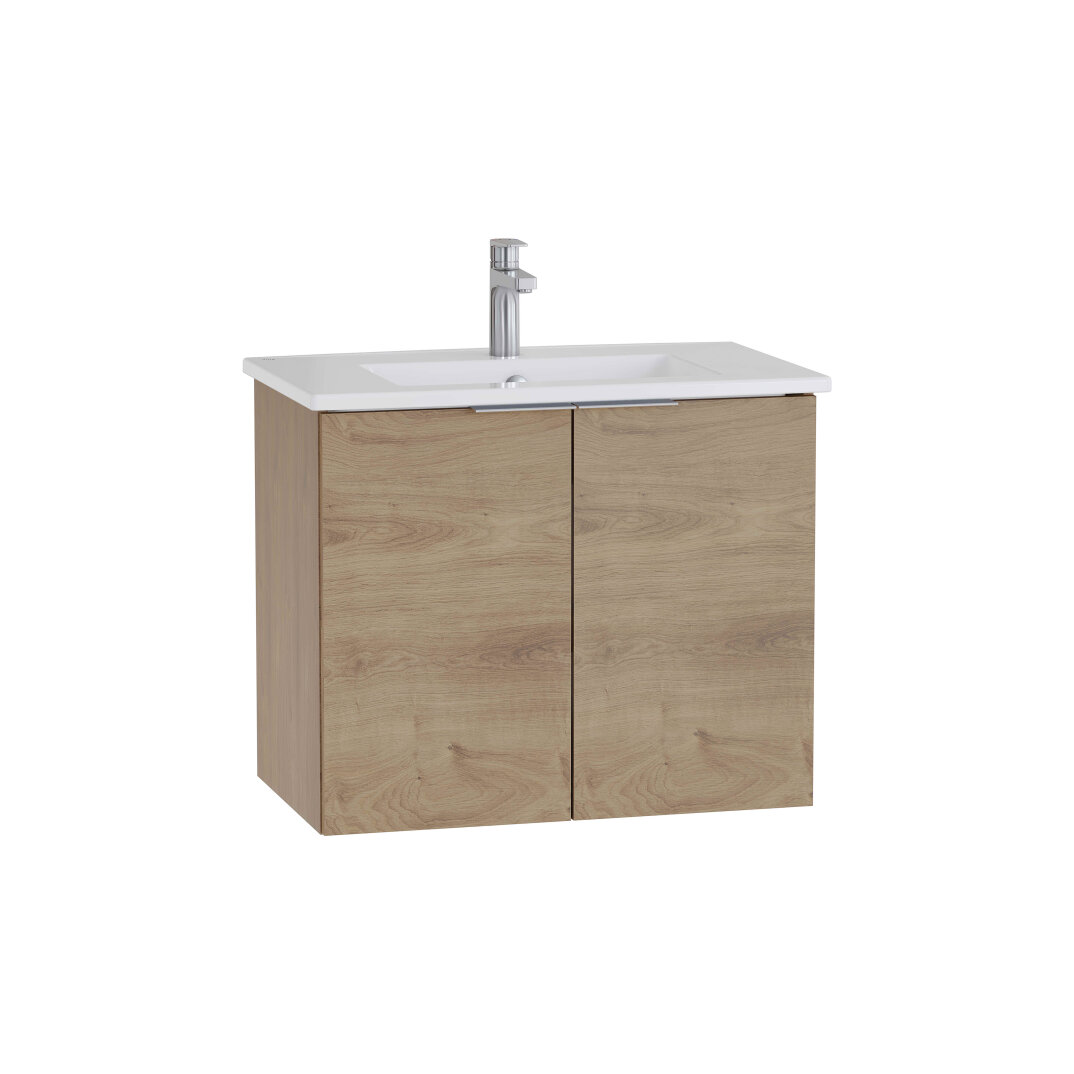 VitrA Mia Plus Square Kapaklı Lavabo Dolabı, 80 cm, Altın Meşe,69722 - 1