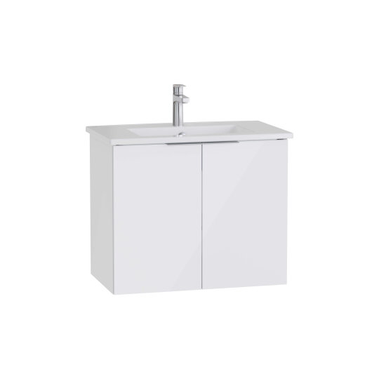 VitrA Mia Plus Square Kapaklı Lavabo Dolabı, 80 cm, Parlak Beyaz,69721