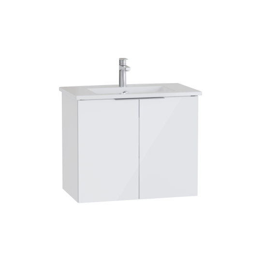 VitrA Mia Plus Square Kapaklı Lavabo Dolabı, 80 cm, Parlak Beyaz,69721 - 3