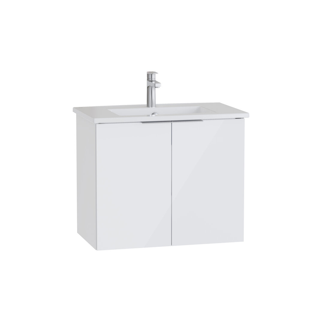 VitrA Mia Plus Square Kapaklı Lavabo Dolabı, 80 cm, Parlak Beyaz,69721 - 3