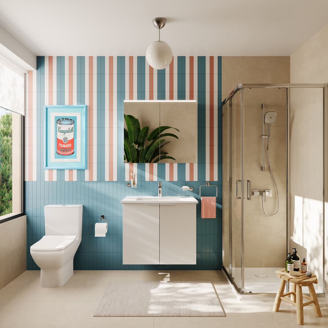 VitrA Mia Plus Square Kapaklı Lavabo Dolabı, 80 cm, Parlak Beyaz,69721 - 4