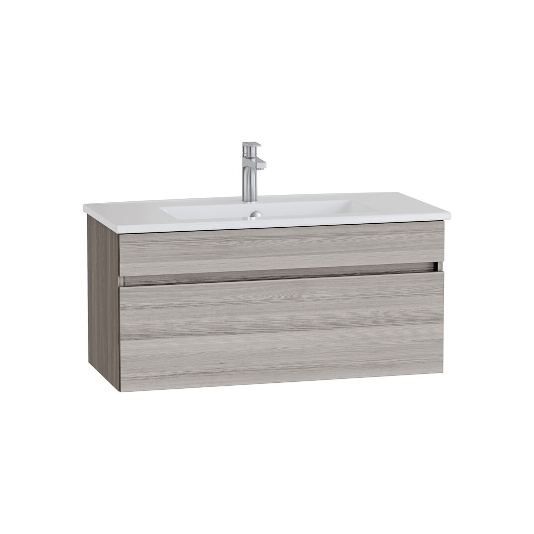 VitrA Mia Plus Square Tek Çekmeceli Lavabo Dolabı, 100 cm, Cordoba, 69803 - 1
