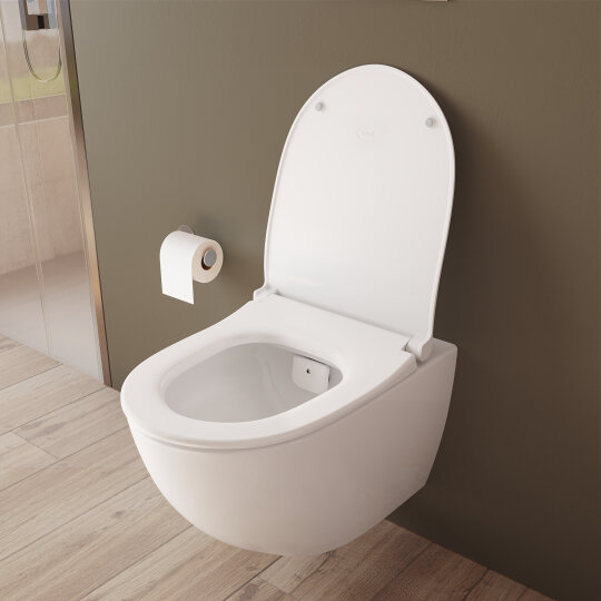 VitrA Nest Rim-Ex Kanalsız Asma Klozet, Entegre Termostatik Ara Musluklu, 5176B403-7211 - 4