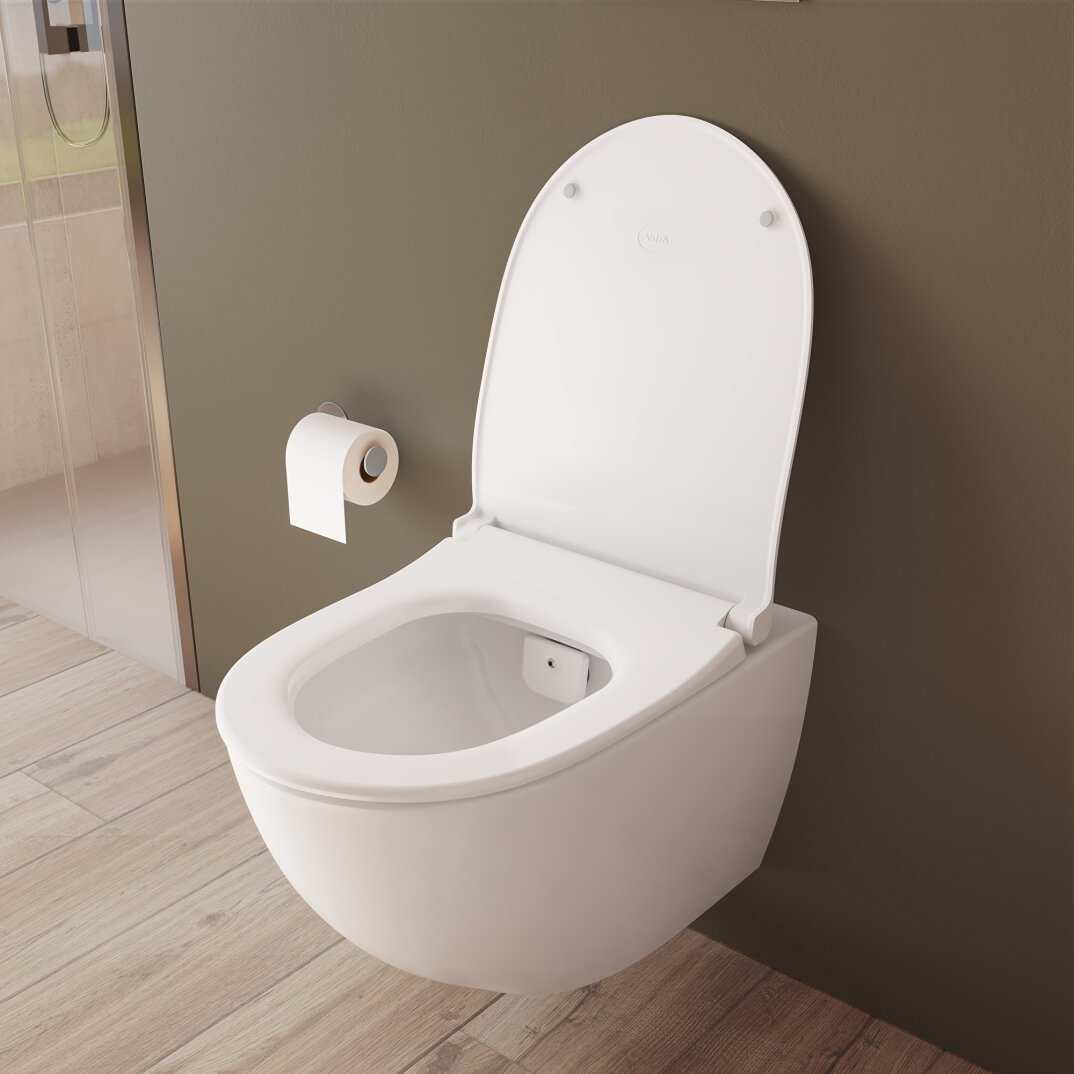 VitrA Nest Rim-Ex Kanalsız Asma Klozet, Entegre Termostatik Ara Musluklu, 5176B403-7211 - 4