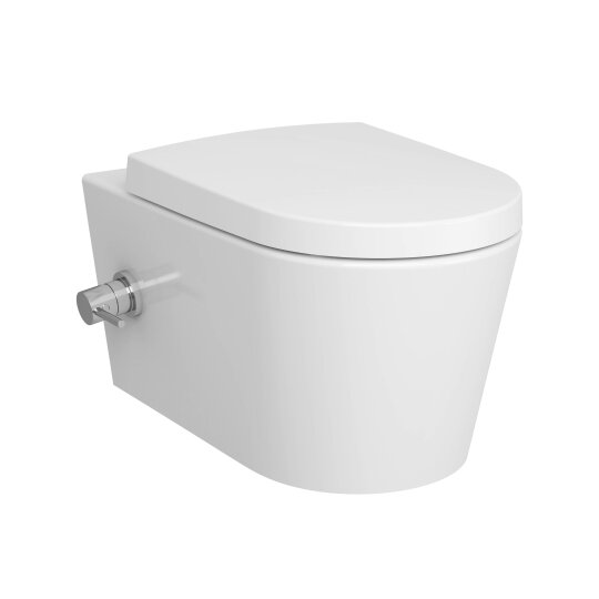 VitrA Nest Rim-Ex Kanalsız Asma Klozet, Entegre Termostatik Ara Musluklu,5176B003-7211