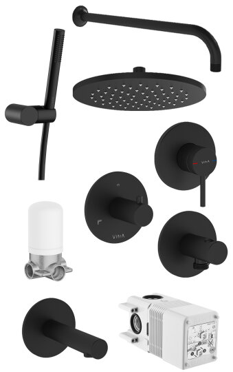 VitrA Origin Ankastre Duş Seti, Mat Siyah,A4932936