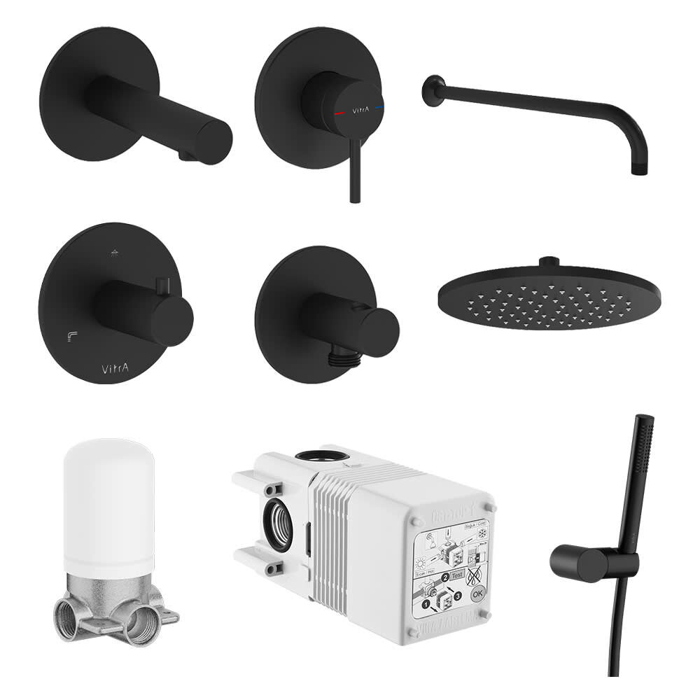 VitrA Origin Ankastre Duş Seti, Mat Siyah,A4932936 - 2