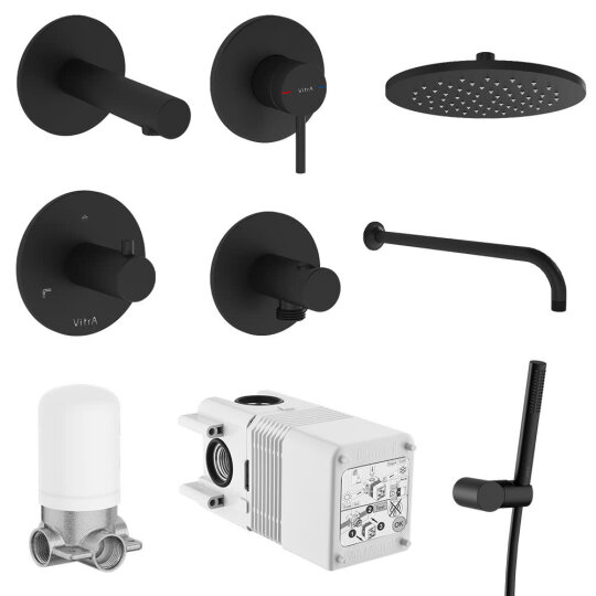 VitrA Origin Ankastre Duş Seti, Mat Siyah,A4932936 - 3