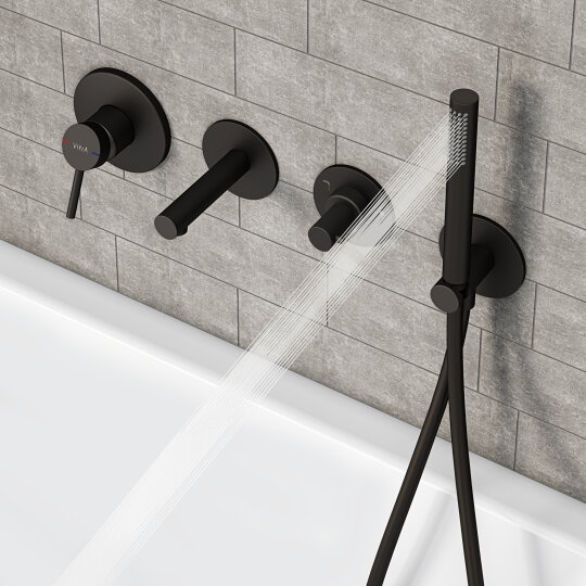 VitrA Origin Ankastre El Duşu Çıkışı, Mat Siyah, A4262536 - 11